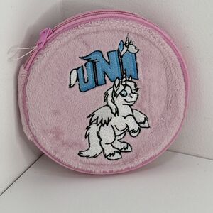 Vintage NEOPETS White Uni Unicorn Plush Pink Cover-8 CD DVD Case Holder Zipper